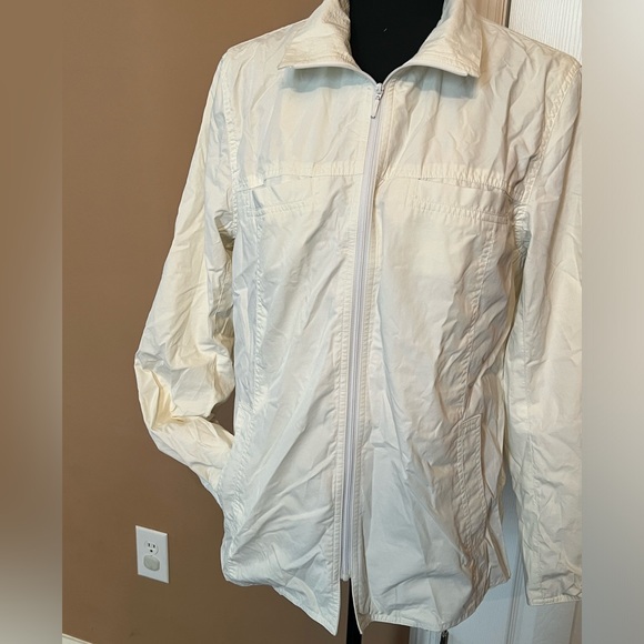 Chico’s Cream Zip Jacket Size 1 - Picture 4 of 5
